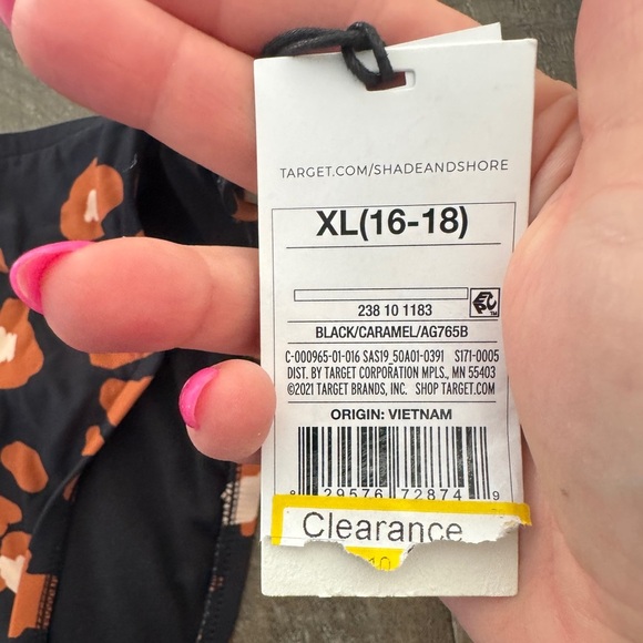 SHADE & SHORE Leopard Print Low Cheeky Coverage Bikini Bottom XL (16-18) NEW - Picture 6 of 8